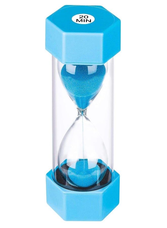 CartHome ساعة رملية، ساعة رملية سداسية الشكل، لون أزرق فاتح، 130 × 60 مم، ساعة رملية للأطفال، ساعة رملية مؤقتة للاستخدام المنزلي والمكتبي - Image 1